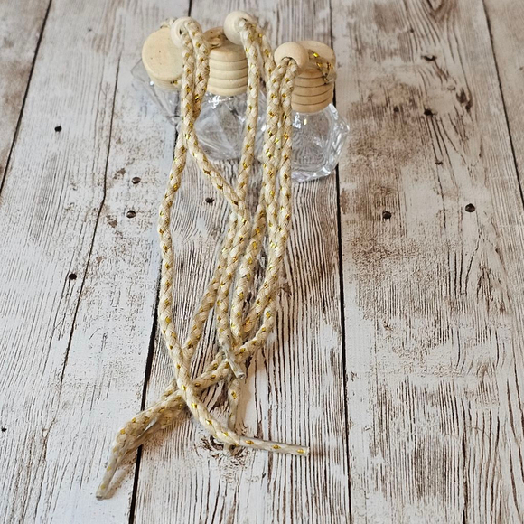 Car Air Freshener empty bottles, Clear, Beige, Glass - Picture 6 of 8